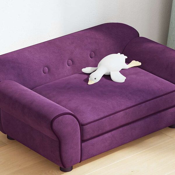 vidaXL Dog Sofa Burgundy 72x45x30 cm Plush