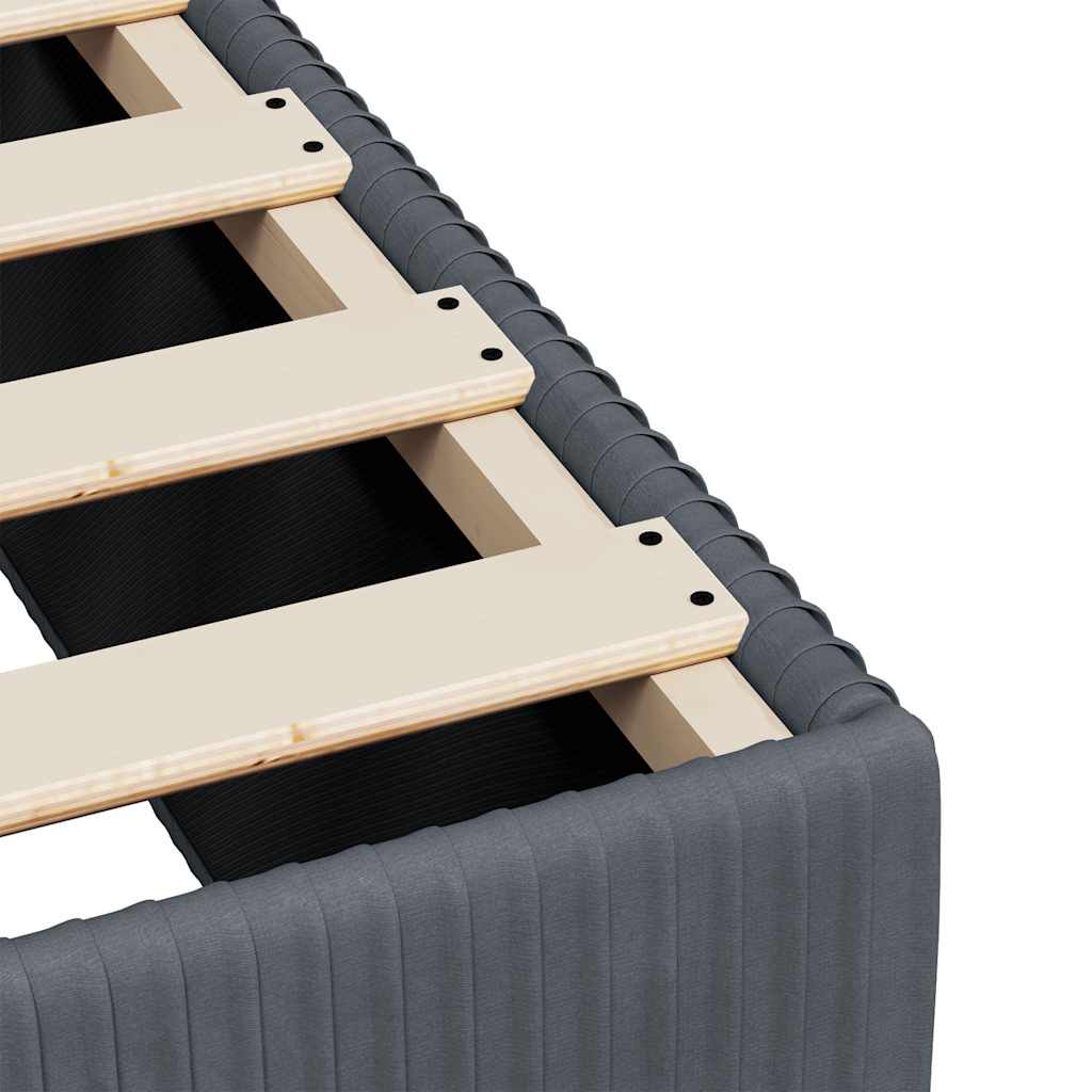 vidaXL Bed Frame without Mattress Dark Grey King Velvet