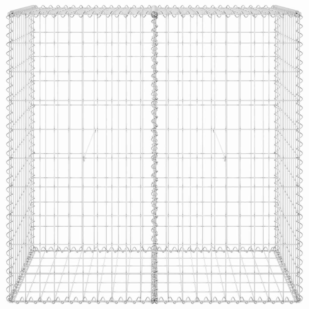 vidaXL Gabion Wall with Covers Galvanised Steel 100x60x100 cm