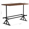 vidaXL Bar Table Solid Reclaimed Wood Dark Brown 150x70x107 cm