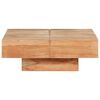 vidaXL Coffee Table 80x80x28 cm Solid Acacia Wood