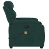 vidaXL Electric Massage Recliner Chair Dark Green Velvet