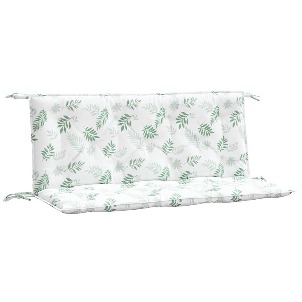 vidaXL Garden Bench Cushions 2pcs Leaf Pattern 120x50x7cm Fabric