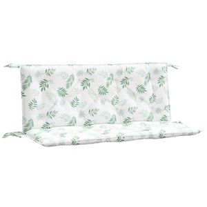 vidaXL Garden Bench Cushions 2pcs Leaf Pattern 120x50x7cm Fabric