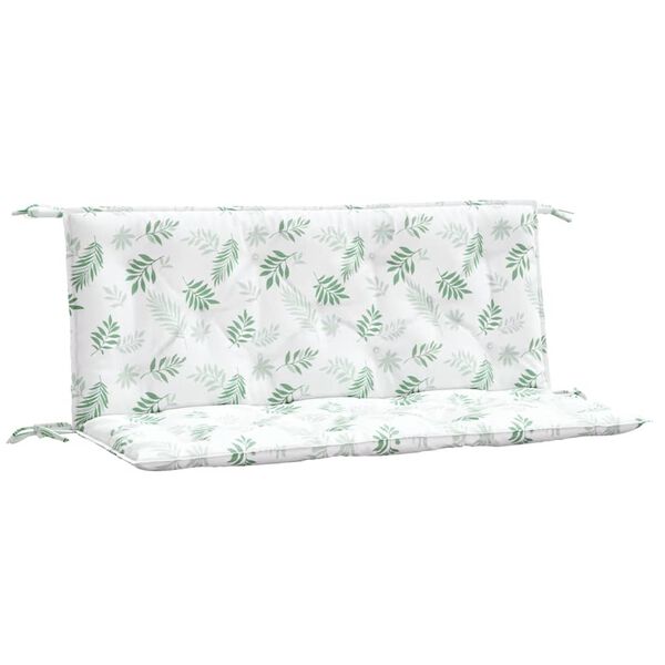 vidaXL Garden Bench Cushions 2pcs Leaf Pattern 120x50x7cm Fabric