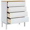 vidaXL Chest of Drawers FLORO White Solid Wood Pine
