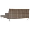vidaXL 2-Person Garden Sun Bed with Cushions Poly Rattan Brown