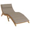 vidaXL Sun Lounger Cushion Taupe 180x60x4 cm Oxford Fabric