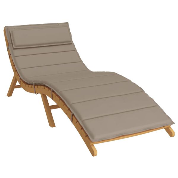 vidaXL Sun Lounger Cushion Taupe 180x60x4 cm Oxford Fabric