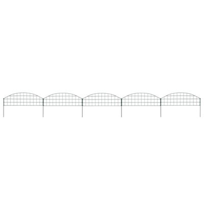 vidaXL Arched Garden Fence Set 77.3x26 cm Green