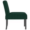 vidaXL Slipper Chair Dark Green Velvet