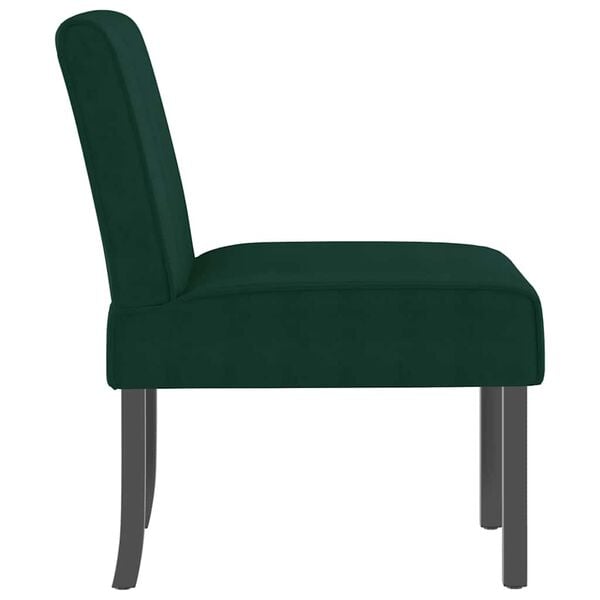 vidaXL Slipper Chair Dark Green Velvet