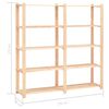 vidaXL 5-Tier Storage Racks 3 pcs 170x38x170 cm Solid Pinewood 500 kg