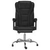 vidaXL Reclining Office Chair Black Faux Leather