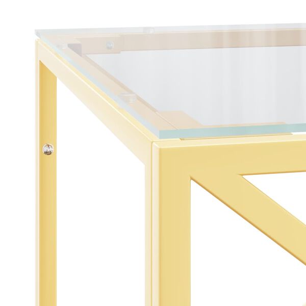 vidaXL Coffee Table 110x45x45 cm Stainless Steel and Glass