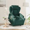 vidaXL Stand up Massage Recliner Chair Dark Green Fabric