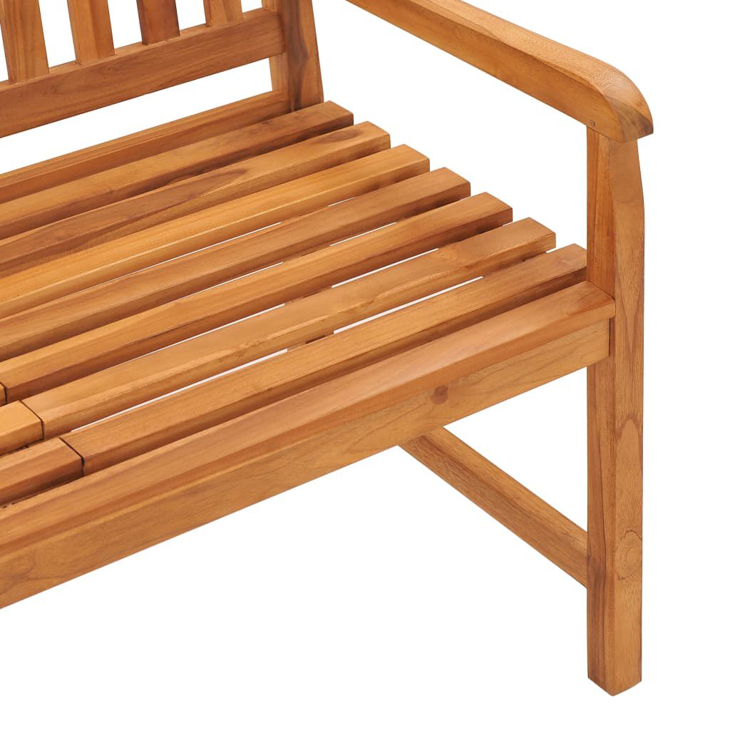 vidaXL 3-Seater Garden Bench with Table 150 cm Solid Teak Wood