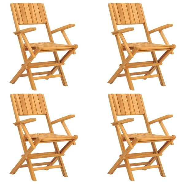 vidaXL 5 Piece Garden Dining Set Solid Wood Teak