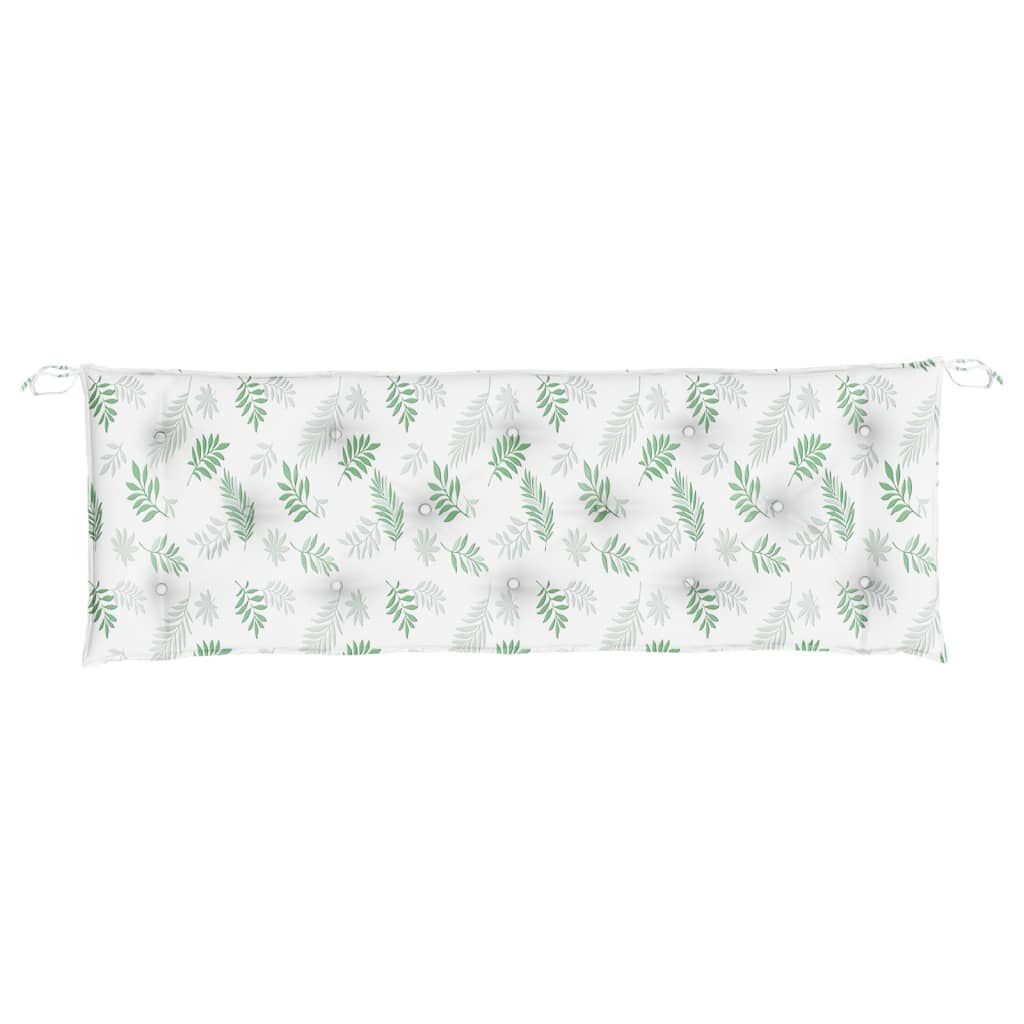 vidaXL Garden Bench Cushion Leaf Pattern 150x50x7 cm Oxford Fabric