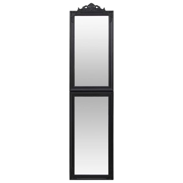 vidaXL Free-Standing Mirror Black 45x180 cm