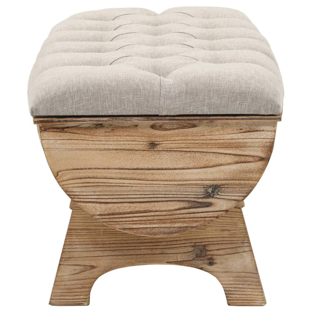 vidaXL Storage Bench 103 cm Solid Wood Fir