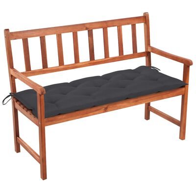 vidaXL Garden Bench with Cushion 120 cm Solid Acacia Wood