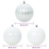 vidaXL Christmas Bauble Set 4 pcs White