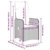 vidaXL 9 Piece Garden Bistro Set with Cushions Grey Poly Rattan