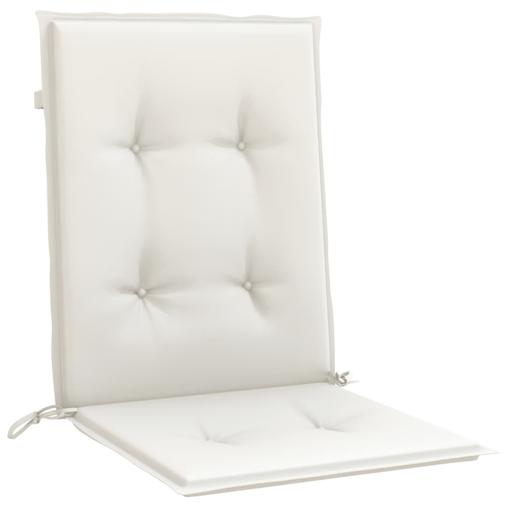 vidaXL Lowback Chair Cushions 4 pcs Melange Cream 100x50x4 cm Fabric