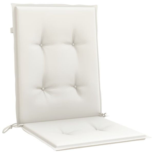 vidaXL Lowback Chair Cushions 4 pcs Melange Cream 100x50x4 cm Fabric
