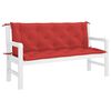 vidaXL Garden Bench Cushion Red 150x(50+50)x7cm Oxford Fabric