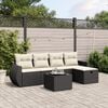 vidaXL 5 Piece Garden Sofa Set with Cushions Black Poly Rattan