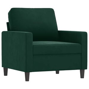 vidaXL Sofa Chair Dark Green 60 cm Velvet