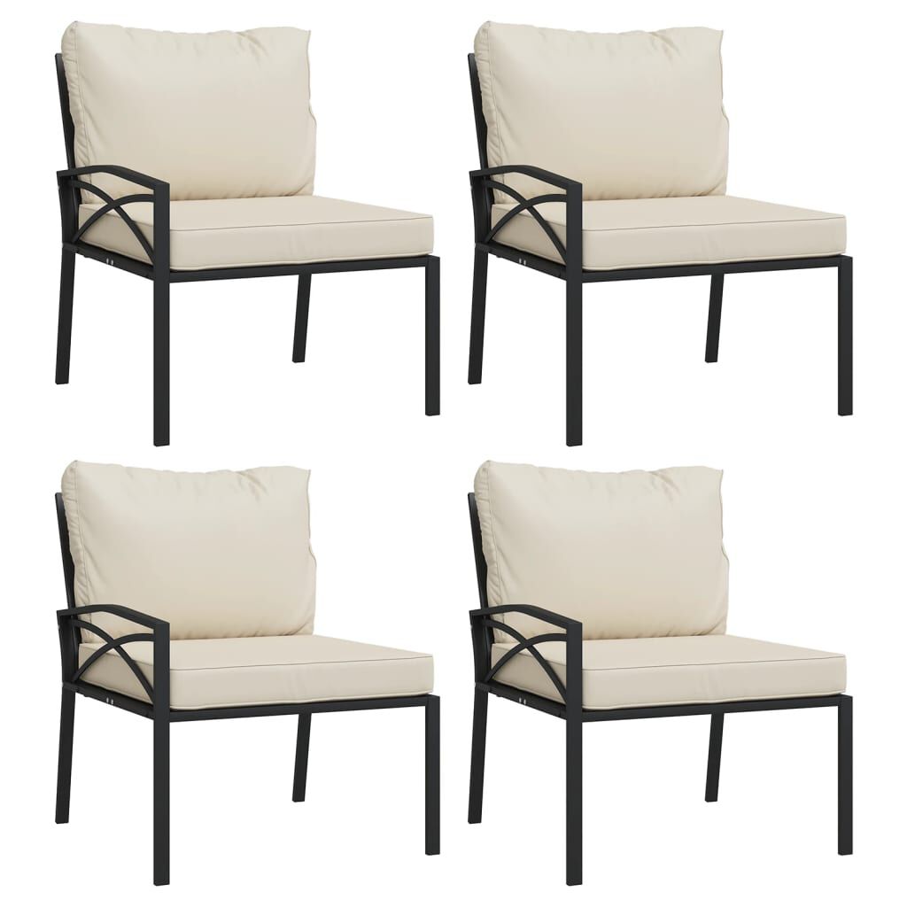 vidaXL 11 Piece Garden Lounge Set with Sand Cushions Steel