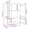 vidaXL Wardrobe HAMAR Light Grey 99x45x137 cm Solid Wood Pine