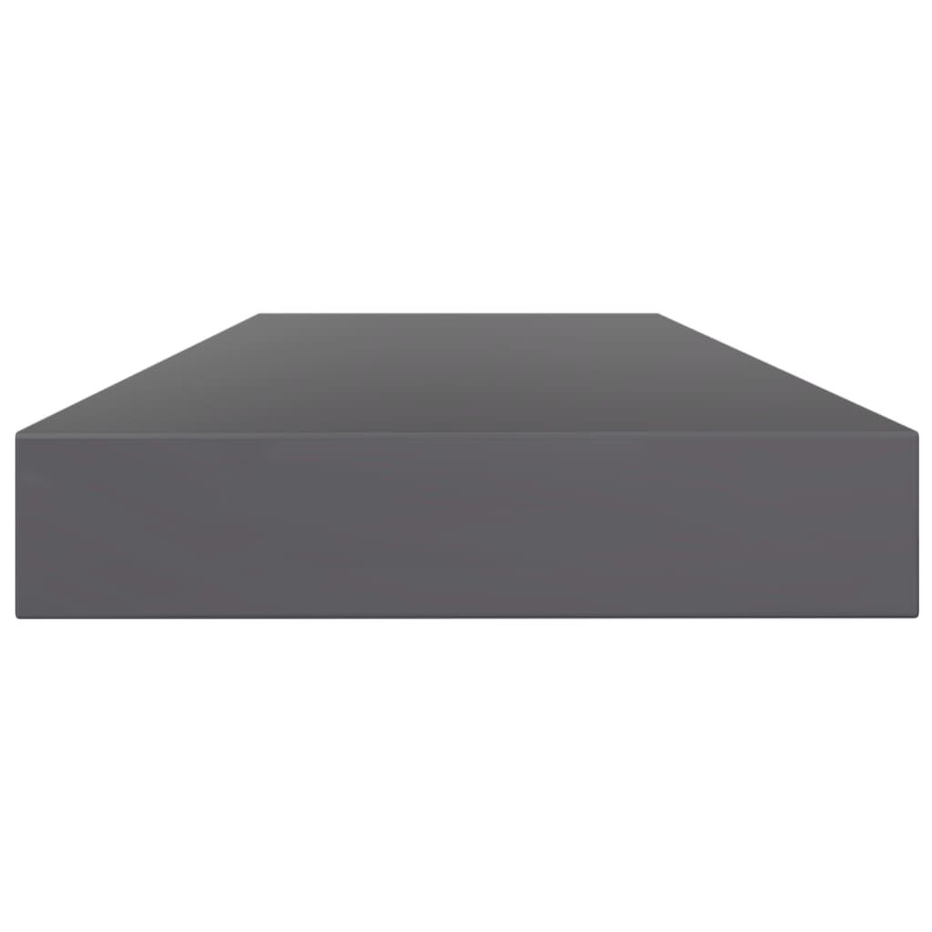 vidaXL Bookshelf Boards 4 pcs High Gloss Grey 100x10x1.5 cm Engineered Wood