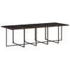 vidaXL 15 Piece Garden Dining Set with Cushions Brown Poly Rattan