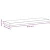 vidaXL Floating Wall Shelf White 80x23.5x3.8 cm MDF