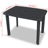 vidaXL 3 Piece Bistro Set Plastic Anthracite