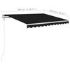 vidaXL Automatic Retractable Awning 300x250 cm Anthracite
