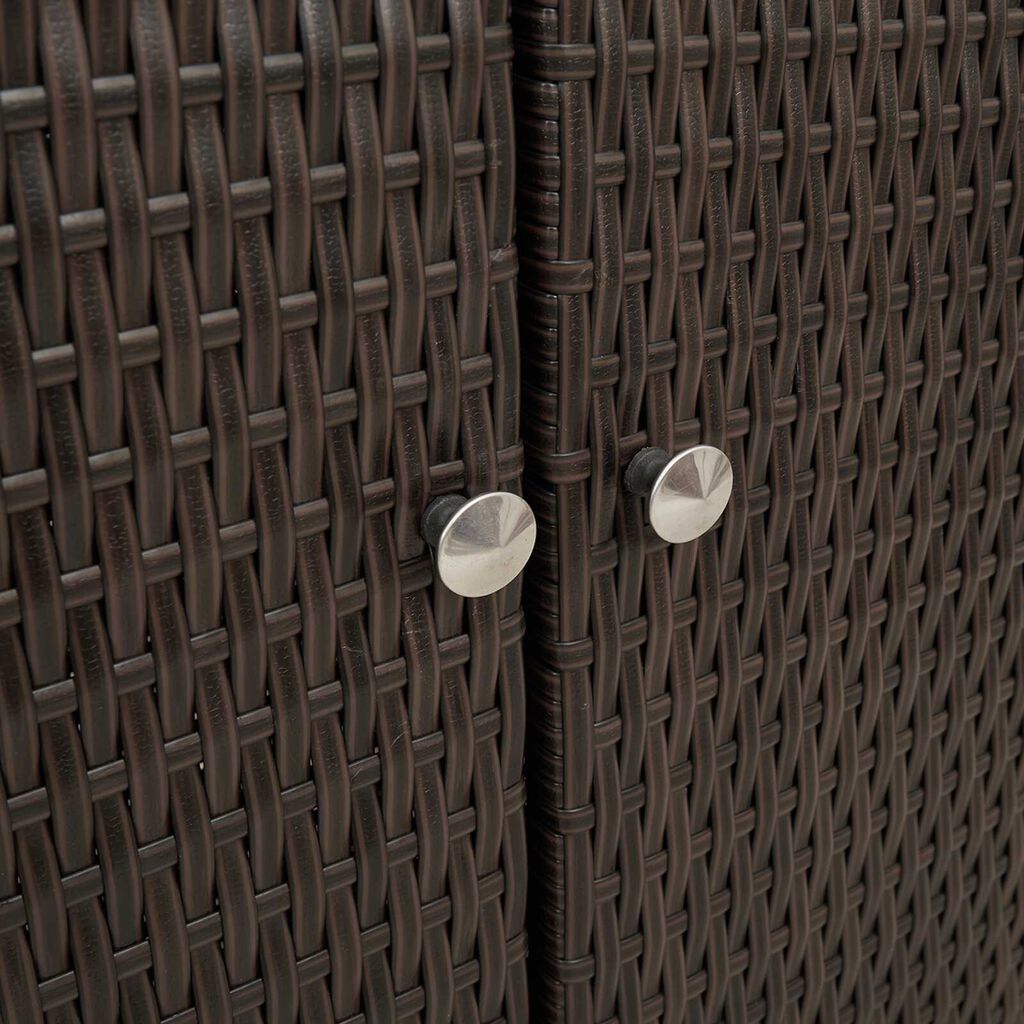 vidaXL Storage Cabinet Brown 100x36x102 cm Rattan