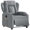 vidaXL Electric Massage Recliner Chair Light Grey Fabric