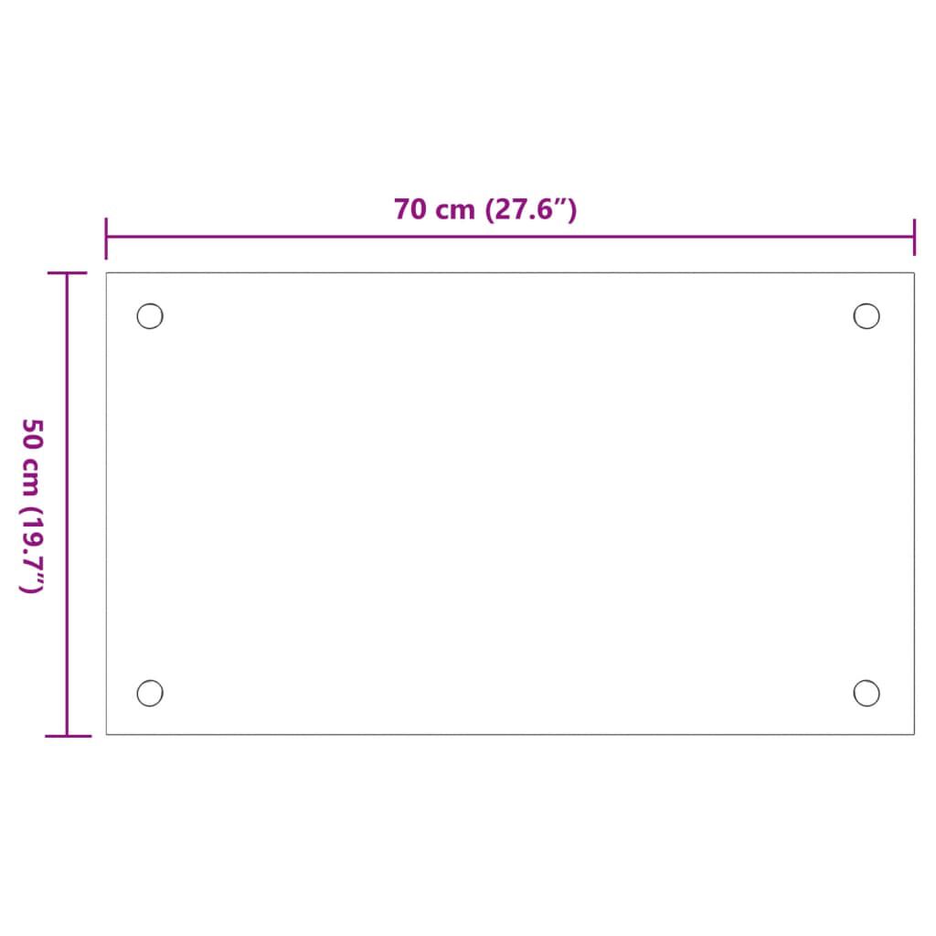 vidaXL Kitchen Backsplashes 2 pcs White 70x50 cm Tempered Glass