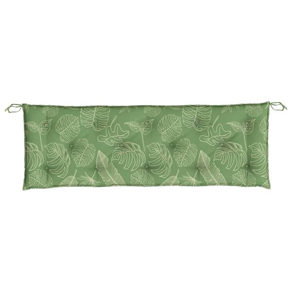 vidaXL Garden Bench Cushions 2pcs Leaf Pattern 150x50x7cm Fabric