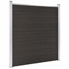 vidaXL Fence Panel WPC 180x186 cm Black