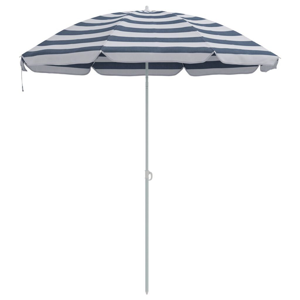 vidaXL Beach Parasol Blue 240 cm