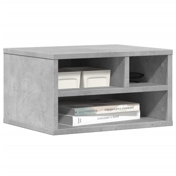 vidaXL Printer Stand Concrete Grey 40x32x22,5 cm Engineered Wood