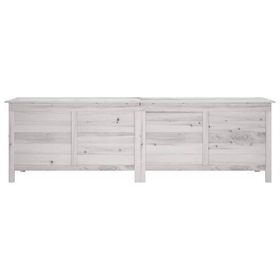 vidaXL Garden Storage Box White 198.5x50x56.5 cm Solid Wood Fir