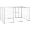 vidaXL Outdoor Dog Kennel Galvanised Steel with Roof 7.26 m&sup2;