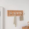 vidaXL Wall Hanger 42x8.5x14 cm Solid Wood Walnut